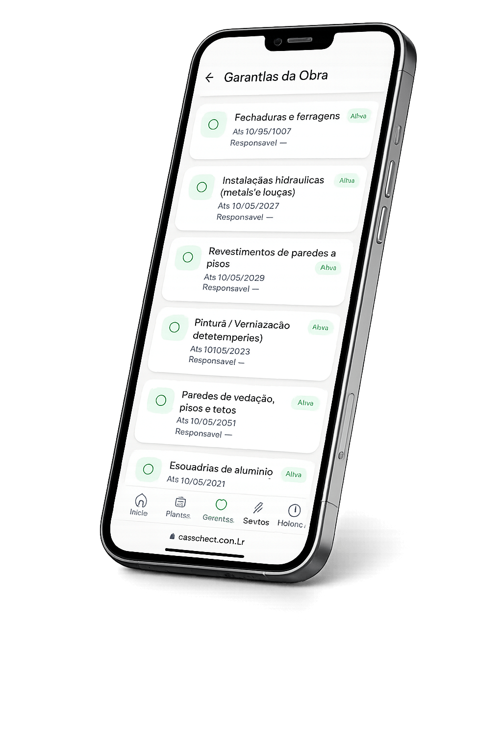 Controle de garantias inteligente